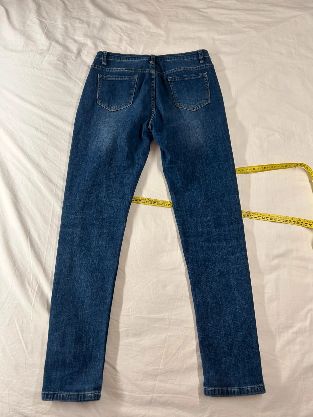 Jean vintage bleu marine taille haute – photo 7
